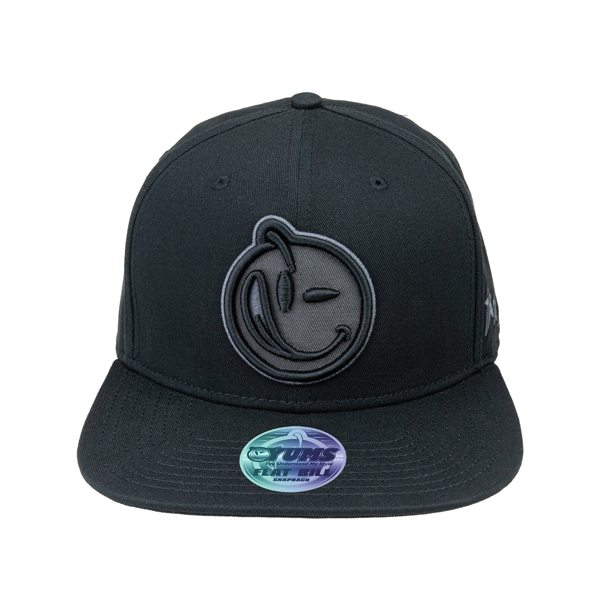 Classic Black Tonal Flat Bill Snapback