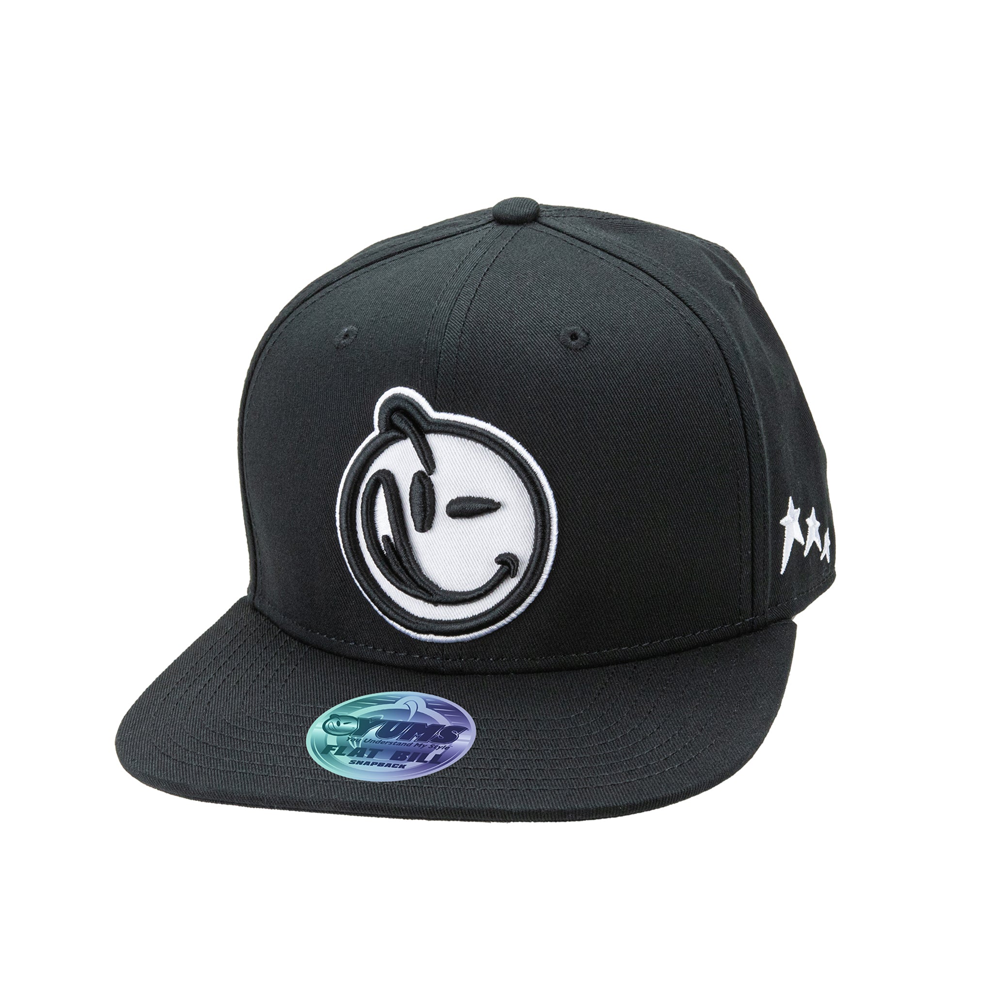 Classic Black & White Flat Bill Snapback