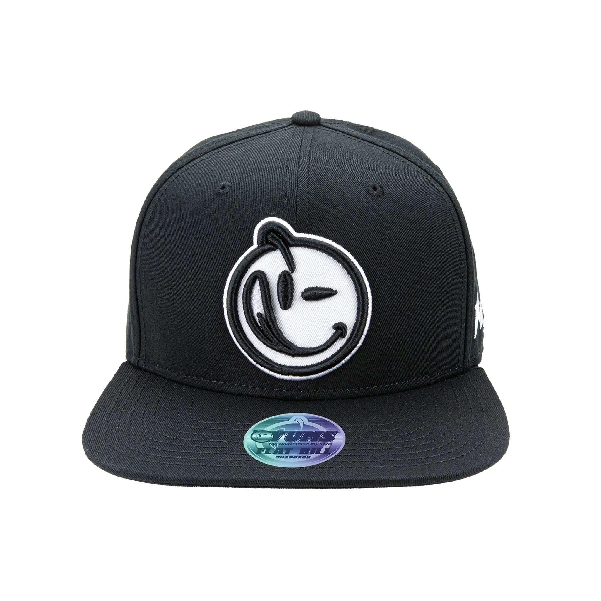 Classic Black & White Flat Bill Snapback